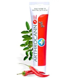 Arthrocann es un gel de masaje con efecto calor, a base de cáñamo y capsaicina. Proporciona alivio para músculos y articulaciones, aliviando la tensión y el dolor. Aprobado en la UE.