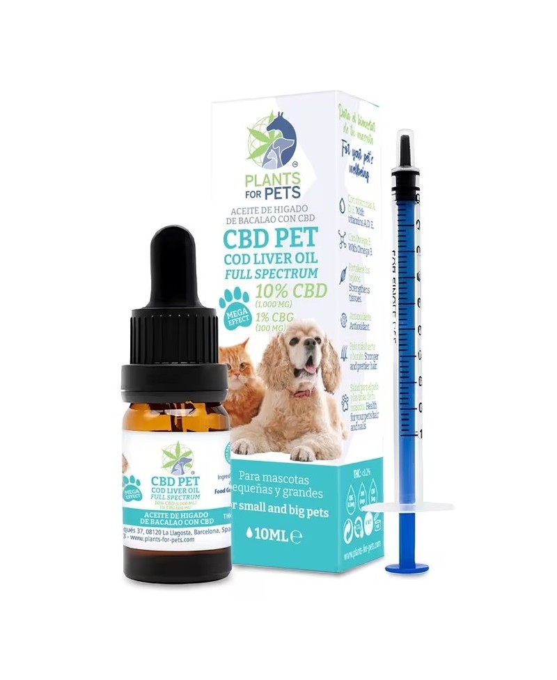 Aceite 10% CBD + 1% CBG Animales Full Spectrum 10ml